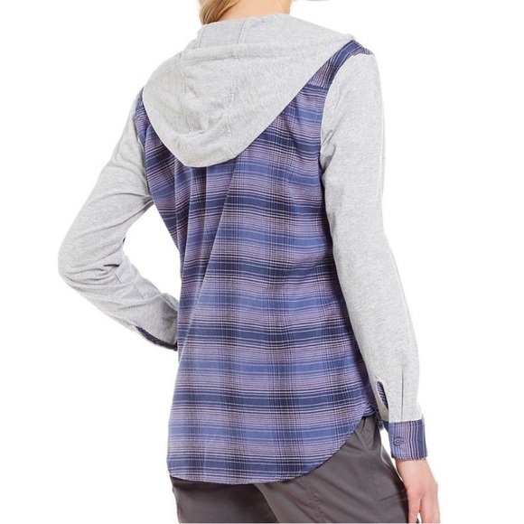 The North Face Jacket Women's Medium Campground Shacket Button Plaid Hoodie - Picture 12 of 12